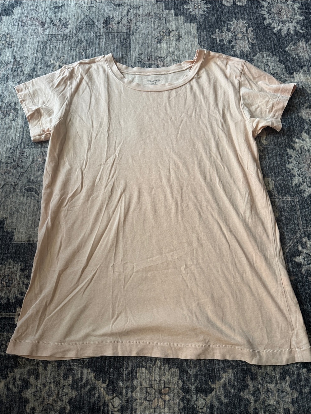 Madewell Pale Blush Crew Neck Short Sleeve Tee